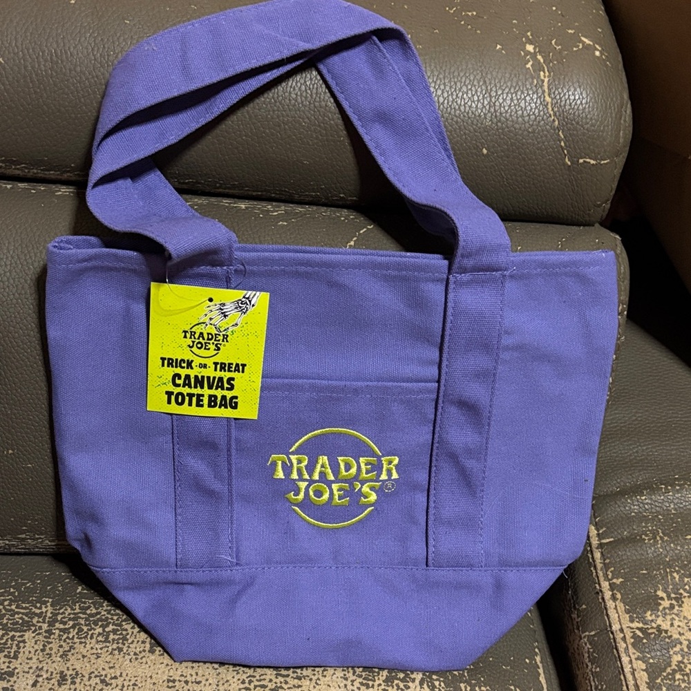 Mini trader joe’s purple Canvas Tote Bag